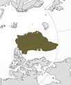 Map showing where Greenland is located on the map.