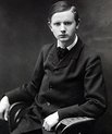 A black and white portrait of Carl Th. Dreyer sitting down. Circa 1915.